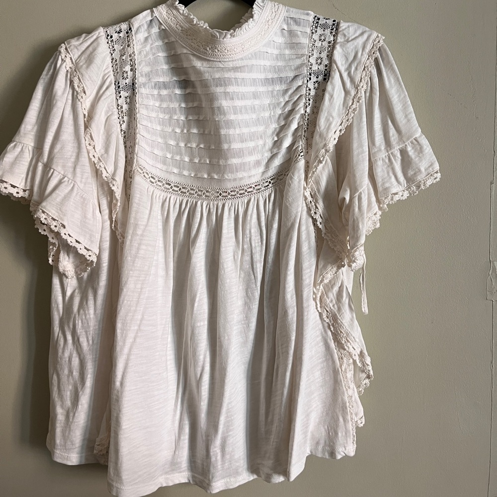 White free people blouse size M